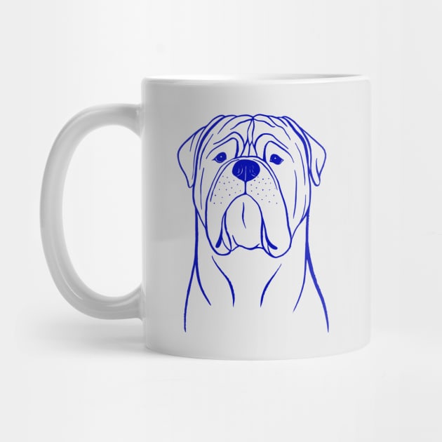 Bullmastiff (Grey and Blue) by illucalliart